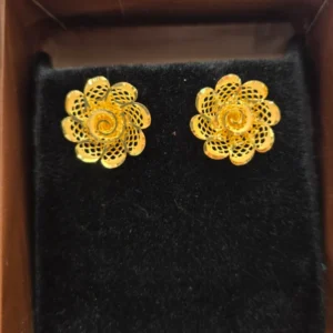 Filigree Rose Studs